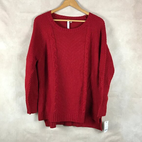 NY COLLECTION Plus Size Red Sweater NWT 1X - Picture 1 of 6